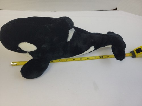 Sea World Shamu Orca Killer Whale Plush Stuffed Animal Toy Shamu 15 Inch Vtg P6 - Picture 5 of 7
