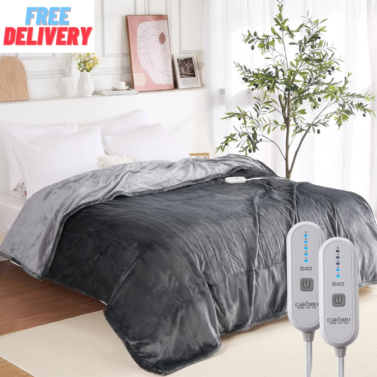 Heated Blanket Electric Throw Queen Size with Dual Control