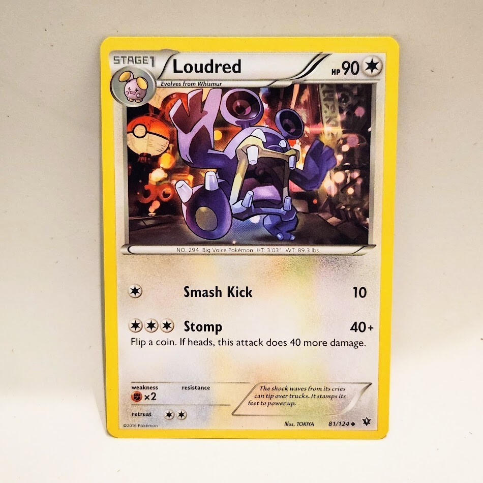 loudred pokemon card value Pokemon Loudred 81/124 XY Fates Collide Uncommon Stage 1 Colorless TCG Card