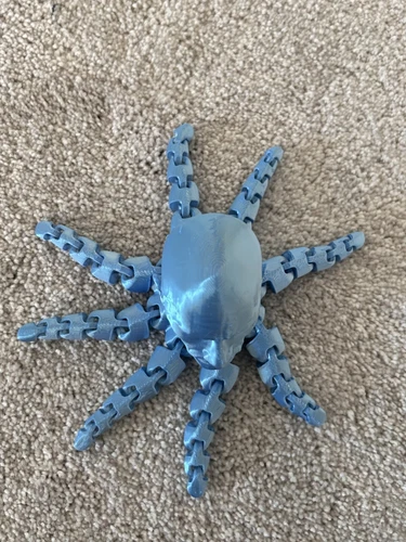 Rocktopus High Quality 3D printed Blue/Silver 7x7 (Dwayne The Rock Johnson)
