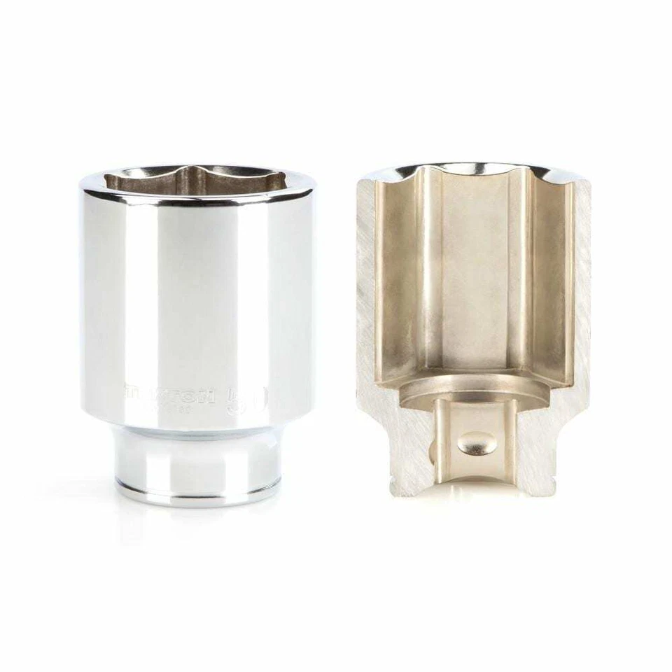 TEKTON 50 mm Socket Chrome-Plated Steel Deep-Length 3/4 in. Drive x 6-Point - Image 3 of 4