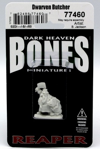 Pechetruite 1 x Dwarf Butcher - Reaper Bones Miniatura per Gioco