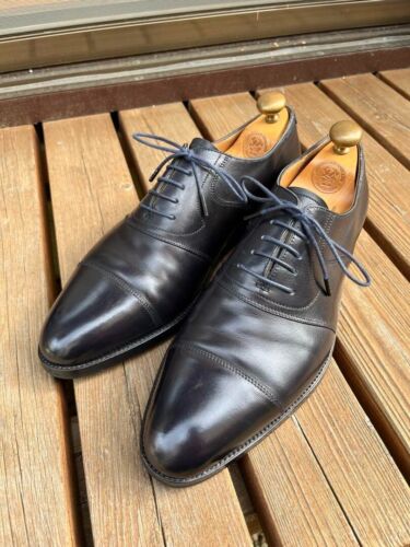 HIRO YANAGIMACHI NAVY 25cm leather shoes Free Shipping From Japan - Picture 2 of 10