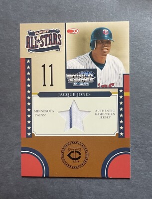 2004 Donruss World Series Playoff All-Stars Materials /100 Jacque Jones #PAS-9