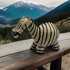 Heavy Soapstone Zebra Figurine