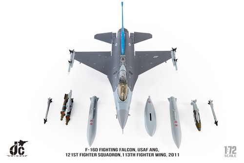 F-16 F-16D Fighting Falcon 121st FS, 113th FW USAF ANG 2011 - 1/72 Diecast Model - Picture 10 of 12
