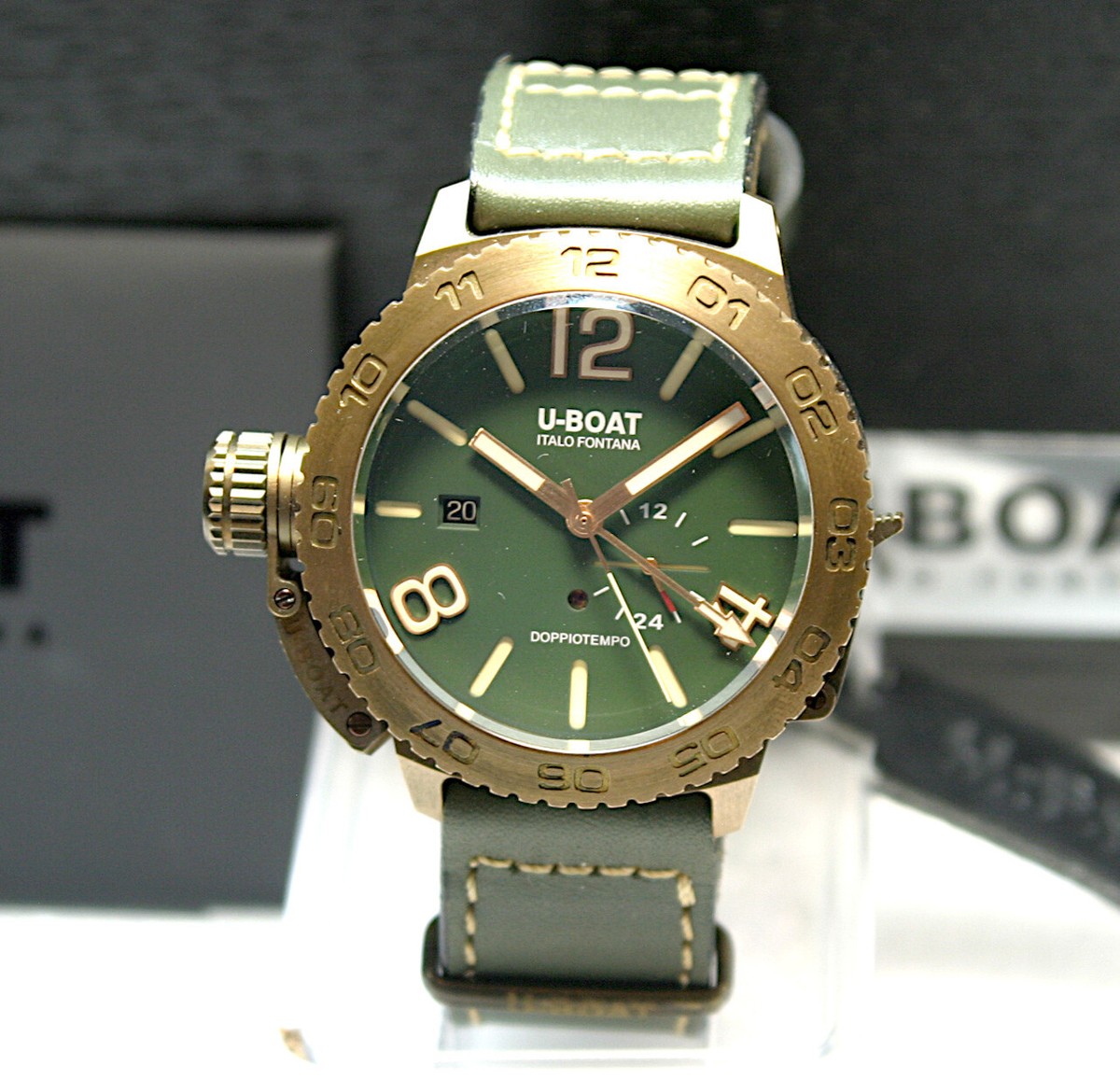 U-Boat Doppiotempo Bronze Automatic GMT (2° fuso orario) green Ref