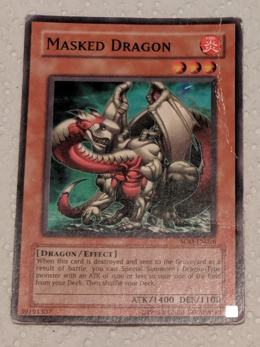 Yugioh Masked Dragon Original mid 00s 1st edition SOD-EN026 | eBay