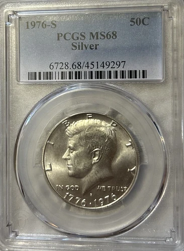 1976 -S Silver Kennedy Half Dollar PCGS MS68