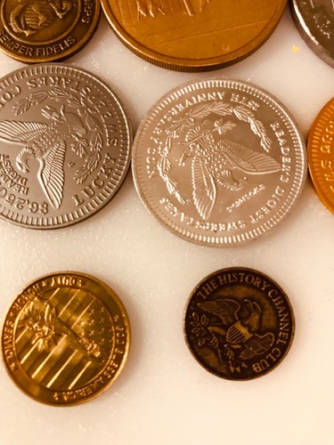lot of 9 collectible coins, History channel Vietnam the wall NRA - Picture 4 of 11