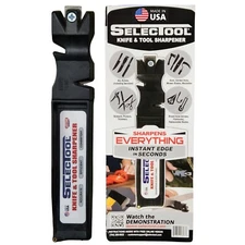 SELECTOOL 4-in-1 Manual Sharpener Made in USA Knives, Scissors, Axes, Multi-Tool