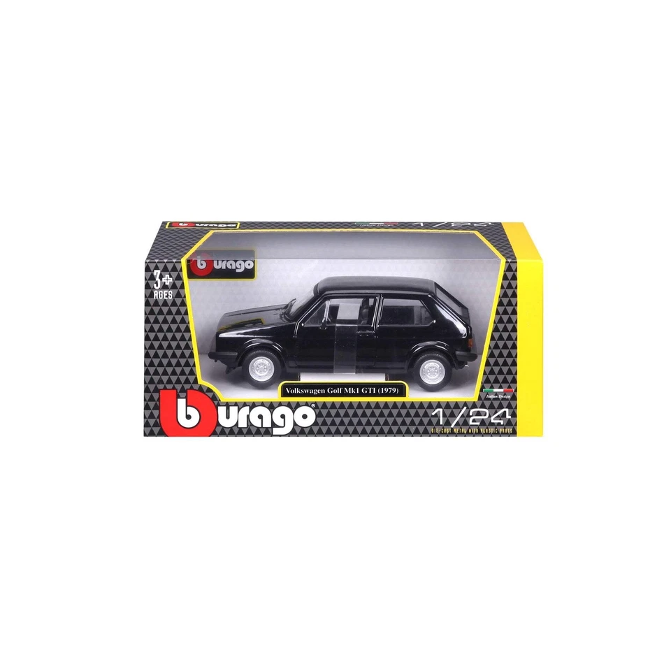 18-21089 Bburago - Volkswagen Golf Mk1 GTI (1979), nera - 1:24 - Immagine 4 di 4