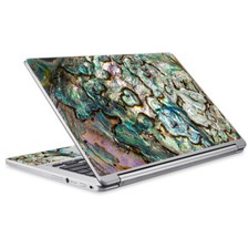 Skins for Acer Chromebook R-13 Decals wrap Abalone Shell Gold underwater