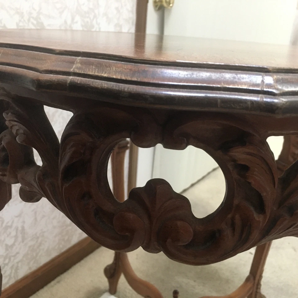 Mesa de salón francesa de principios de 1900 mesa de centro roble macizo Foto 2 de 4