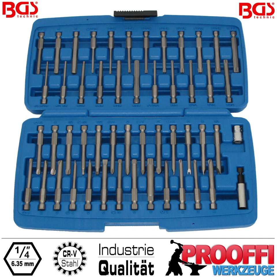 Profi Bitssatz Schraubendreher Sicherheits Bits Lang 51-tlg + Bithalter BGS 757 - Bild 4 von 4