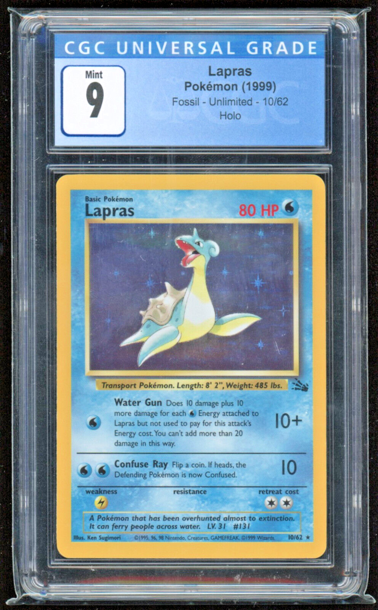 1997年 日本版 化石 ラプラス-Holo PSA 9 1997年 日本版 化石 ラプラス