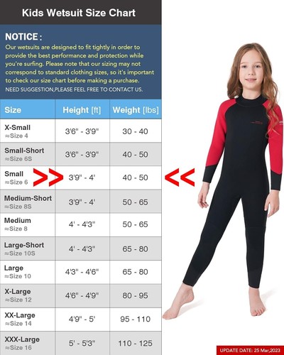 Dark Lightning 3/2mm Kids Wetsuit for Boys and Girls, Neoprene Thermal Swimsuit - Picture 7 of 10