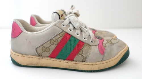 Gucci Screener Vintage Look Sneakers Trainers w/Box & Dustbags 36.5/UK3.5 - Picture 2 of 10