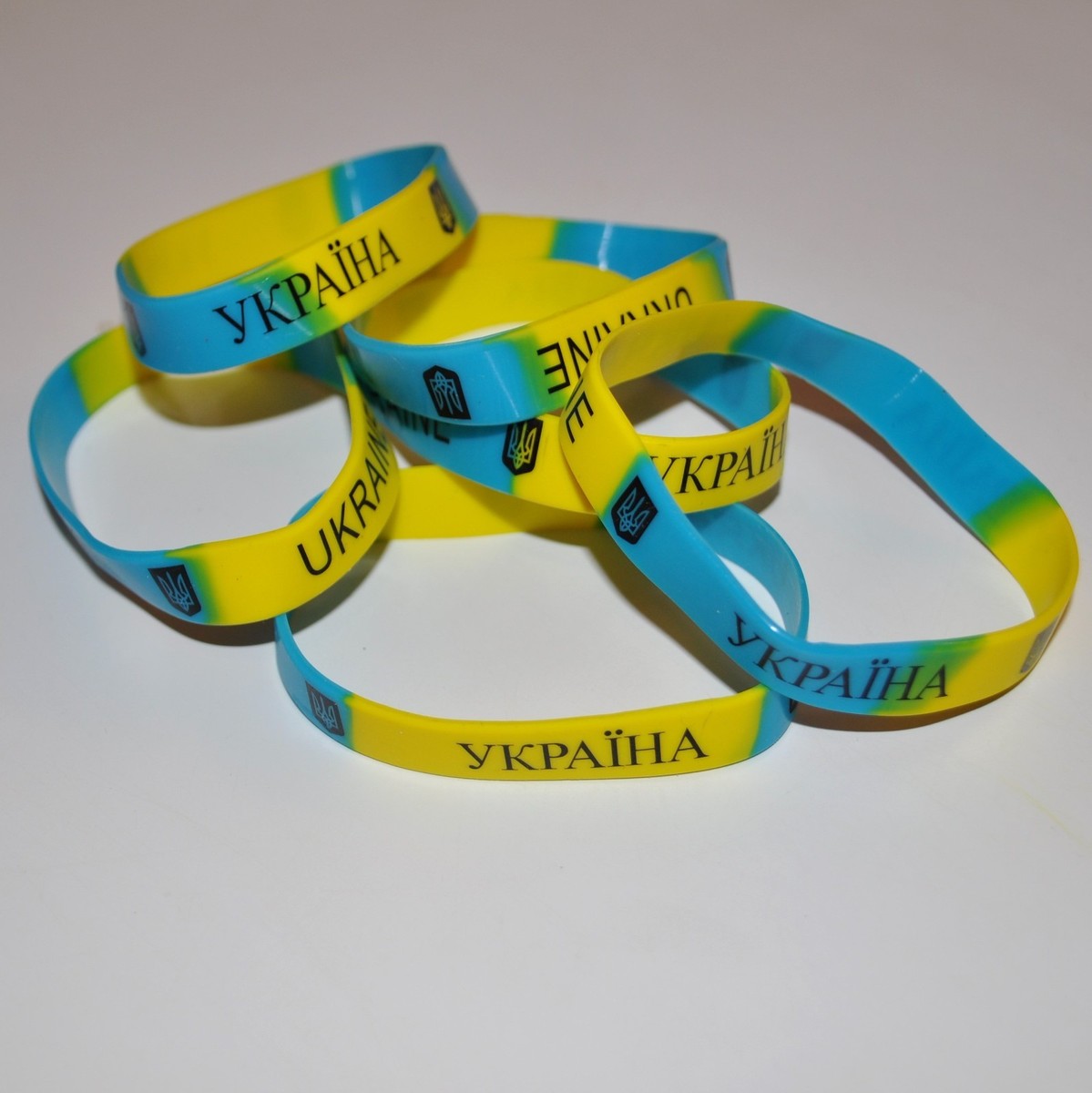 Thin Blue Line Silicone Bracelet - Police Support, Black With Blue Stripe, 8.25 Inch Circumference