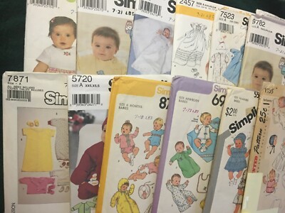 Simplicity Patterns ~ All Baby Patterns are Size 7-21 LBS * * * * * Listing 5144
