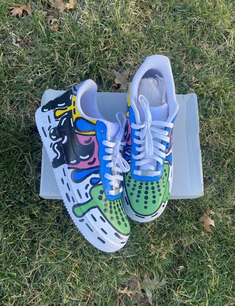 Nike Air Force 1 Custom Shoes Cartoon Large Drip Retro