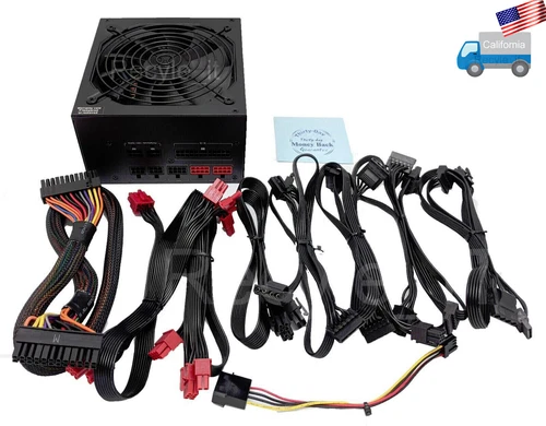 PowerSpec Fully Modular 80+ Gold 4x PCIE 650W ATX/EPS 12V Gaming PC Power Supply