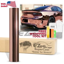 Supercast Chrome Rose Gold Car Vinyl Wrap Decal Sticker Air Release Bubble Free