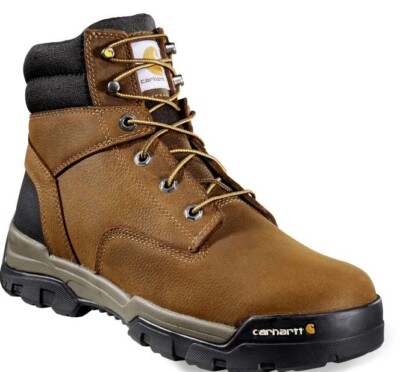 Men's Carhartt, Ground Force WP 6in Boot CME6347 Brown Leather Mens Size 1 4.New