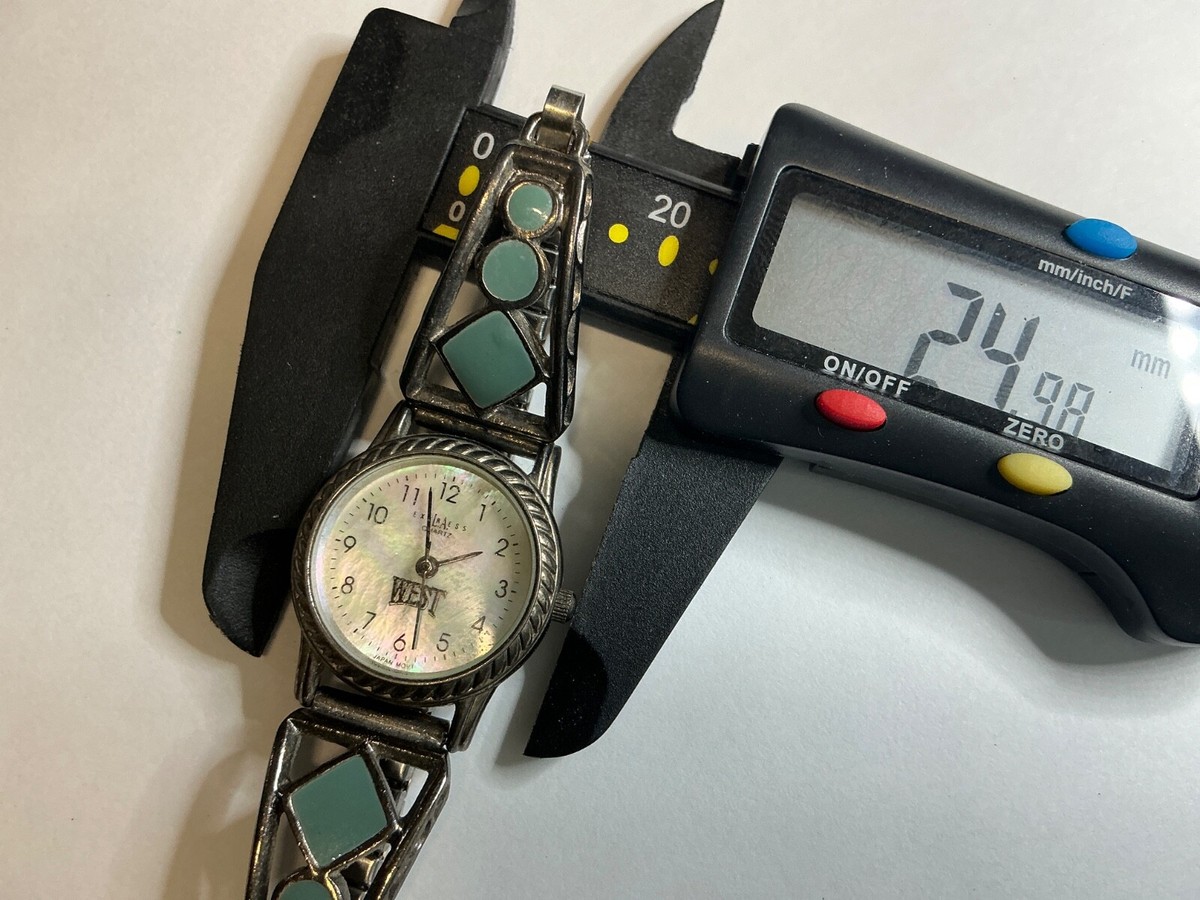 LA Express Fashion Watch Jewels Quartz Silver Tone Bezel New Battery Working View 4