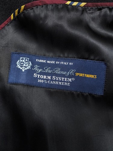 Brooks Brothers Golden Fleece Loro Piana Black 100% Cashmere Italy Overcoat 46R - Picture 16 of 22