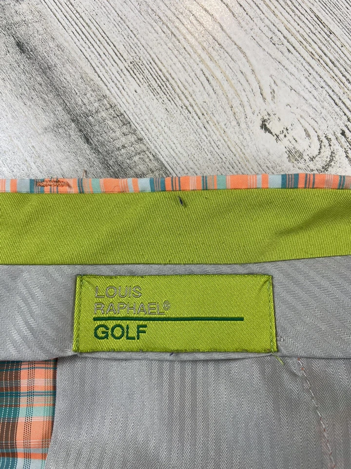 Pantalones cortos de golf Louis Raphael para hombre talla 36 a cuadros [A-1433] Foto 3 de 4