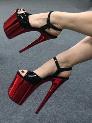 Sexy Inches Dress Platform Sandals Peep Toe Pole Dance Shoes