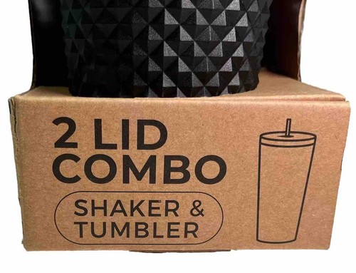 HYDRO SHKR 2-Lid Combo Shaker & Tumbler With Straw BRAND NEW 24oz - Picture 20 of 21