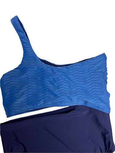 Splendid Two Tone Blue Cut Out Tankini Size M NWT - Picture 6 of 10