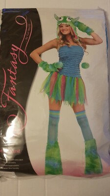 Sexy Damen Beast Kostüm Spaß Party Kostüm Outfit inkl. KLEID, HANDSCHUHE, KAPUZENPULLOVER