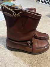 Gokey Vintage Gro-Cord Brown Leather Hunting Snakeproof Men’s Boots Size 8.5d