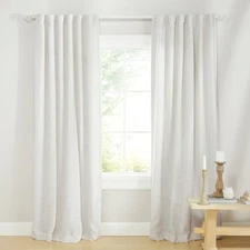 Lauren Ralph Lauren Herringbone 100% Blackout Back Tab/Rod