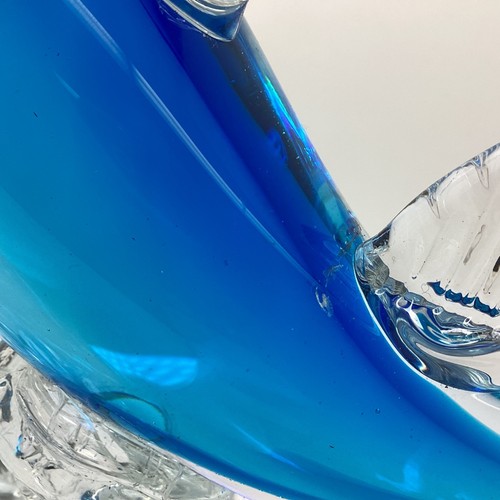 Murano Style Art Glass Blue & Clear Marlin Sculpture 32cm x 29cm (3A) MO#8766 - Picture 4 of 9