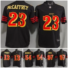 Tariffs​ Free! SF 49ers 2025 F.U.S.E Rivalries Collection Black Stitched Jersey.