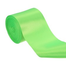 Double Faced Neon Green Satin Ribbon Solid Fabric Ribbon 2-3/8" x 22 Yards