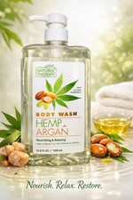 Natural Therapy Hemp  Argan Body Wash Nourishing Relaxing 33.8 fl oz