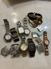 Lot Of 17 Guess Fossil Seiko Citizen Nautica For Parts Or Repair