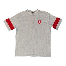 Scuderia Ferrari Shirt Mens Large Grey 1/4 Zip Top Formula One F1 Racing Graphic