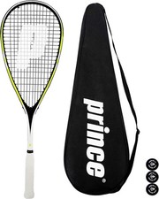 Prince Team Rebel 450 Squash Racket, Protective Cover & 3 Squash Balls