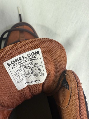 Sorel Out N About Brown Suede Lace Up Boot Size 7 NL4928-203 WOMENS SIZE 11 KK - Picture 9 of 11