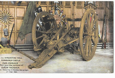 postcard - Edinburgh castle Gun Carriage which bore remains of queen Victoria
