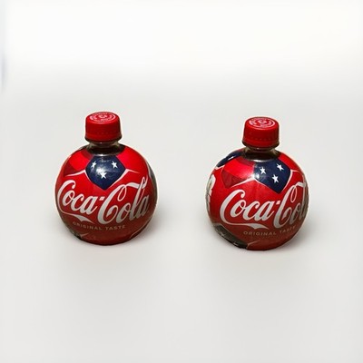 Lot of 2 Coca-Cola Coke Fifa World Cup 2026 Soccer Ball Shape 13.5 Oz Ea