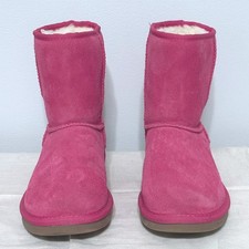 Koolaburra by UGG Victoria Short Pink Suede Boots Kids Size 4 NO BOX