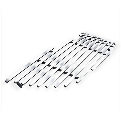 Fits 04-08 Chrysler Crossfire Main Upper Stainless Silver Billet Grille Insert