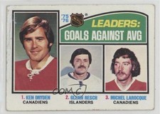 1976-77 Topps League Leaders Ken Dryden Glenn Resch Michel Larocque #6 HOF 2u3